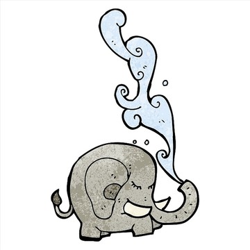 卡通動物大象插畫