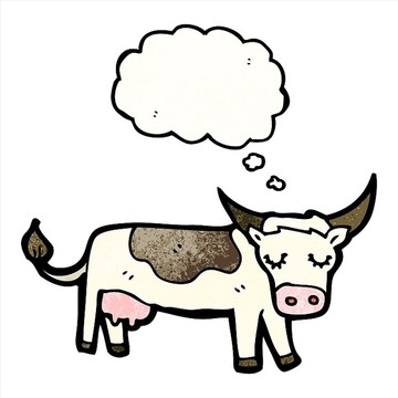 卡通動(dòng)物奶牛插畫(huà)