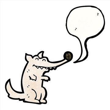 卡通狼插畫