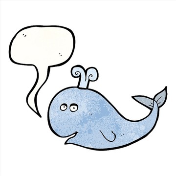 卡通鯨魚插畫