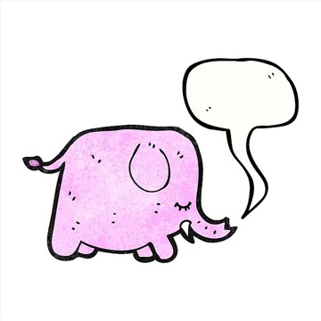 卡通動(dòng)物大象插畫