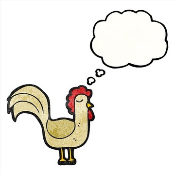卡通动物公鸡插画