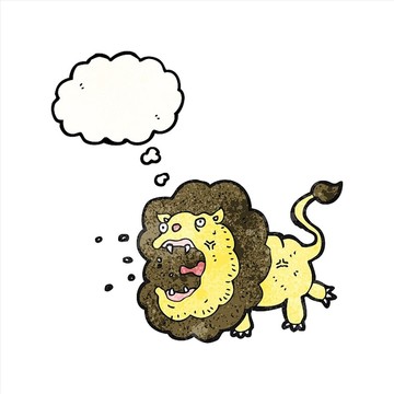 卡通動(dòng)物獅子插畫