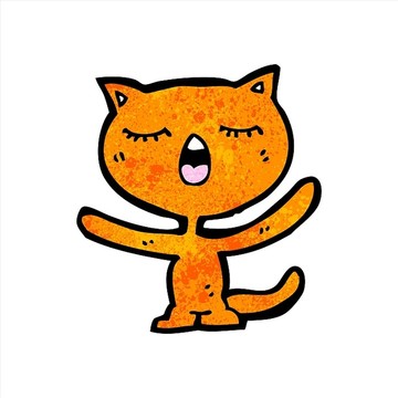卡通動物貓咪插畫