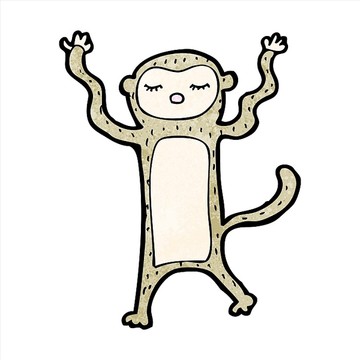 卡通猴子插畫