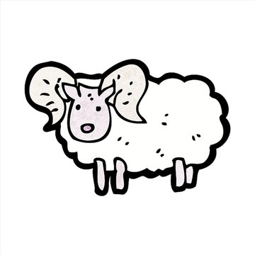 卡通羊插畫