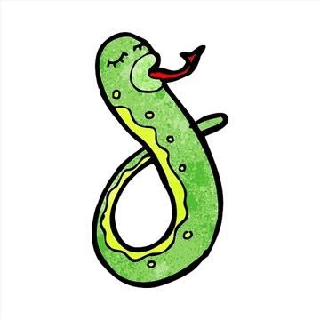 卡通蛇插畫