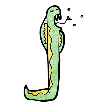 卡通蛇插画