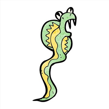 卡通蛇插畫