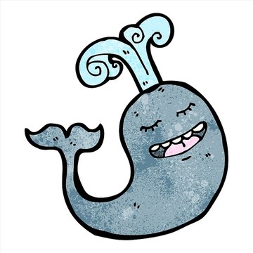 卡通鯨魚插畫