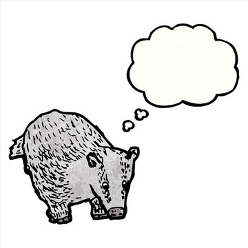 卡通動(dòng)物獾插畫(huà)
