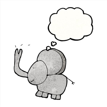 卡通大象插画