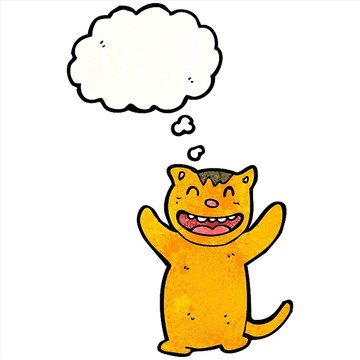 卡通快樂的貓