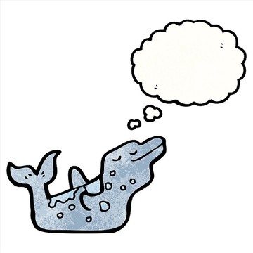 卡通動物海豚插畫