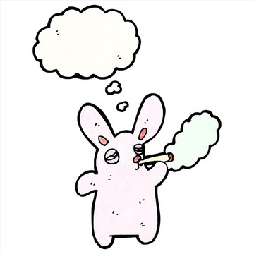 卡通動(dòng)物兔子插畫