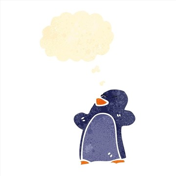 卡通動物企鵝插畫