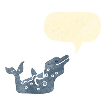 卡通海豚插畫