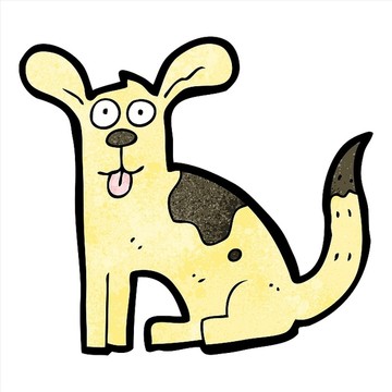 卡通狗狗插畫
