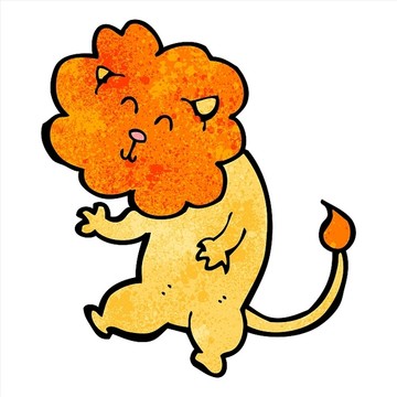 卡通獅子插畫