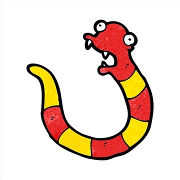 卡通動物蛇插畫