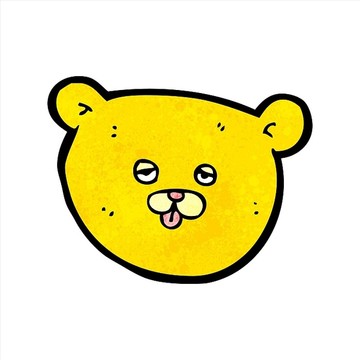 小熊臉插畫