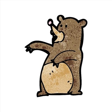 卡通小熊插畫