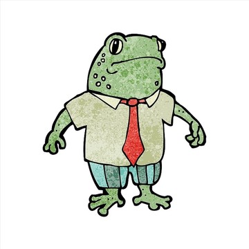 卡通動(dòng)物青蛙插畫