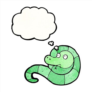 卡通蛇插畫