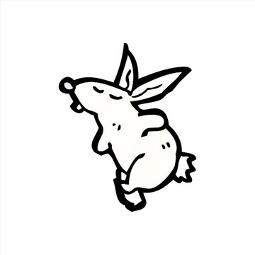 卡通兔子插畫