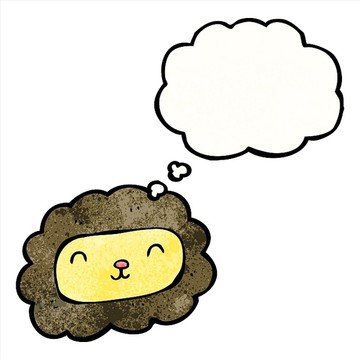 卡通獅子臉插畫(huà)