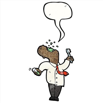 在刷牙的商人卡通插畫(huà)