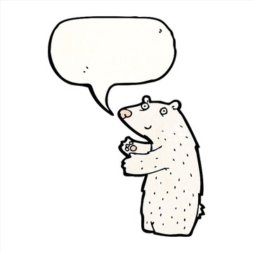 卡通极地熊插画