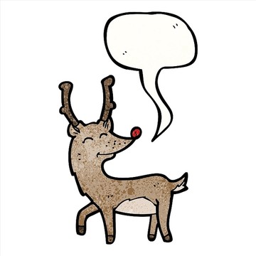 卡通馴鹿插畫