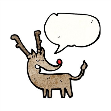 卡通馴鹿插畫
