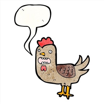 卡通公雞插畫