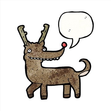卡通馴鹿插畫