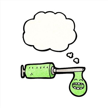 卡通注射器插畫
