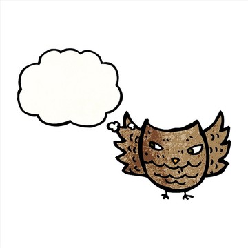卡通貓頭鷹插畫