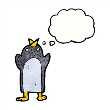 卡通企鹅插画