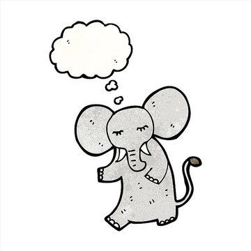 卡通大象插画