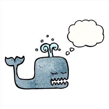 卡通鯨魚插畫