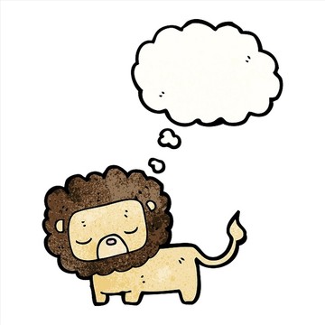 卡通狮子插画
