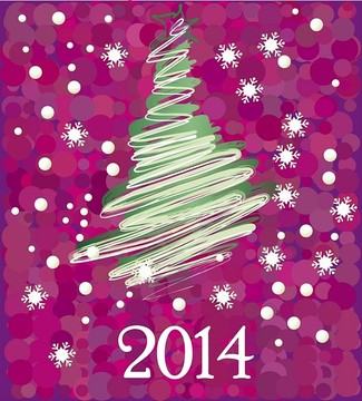 新2014年明信片矢量圖