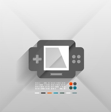 矢量游戲控制臺3D紙設計