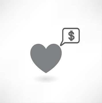 心与美元图标
