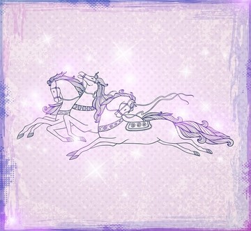 動物馬矢量圖