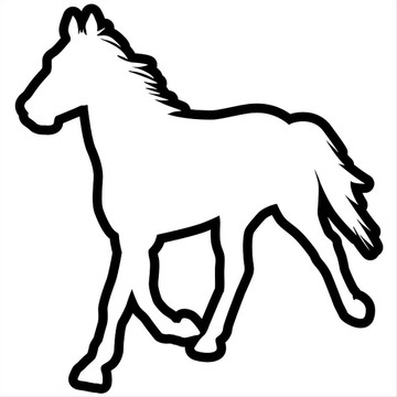 動物馬矢量圖