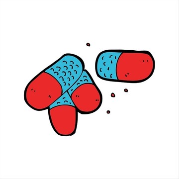 卡通膠囊插畫