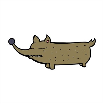 卡通動(dòng)物小狗插畫(huà)