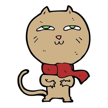 卡通動物貓咪插畫